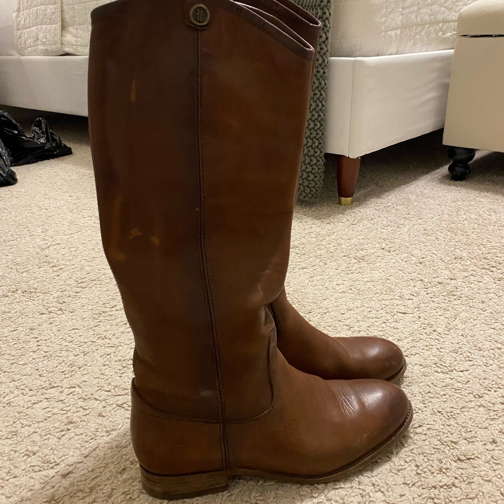 Brown Leather Tall Boots